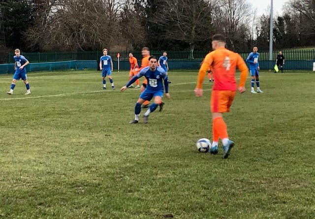 Action from Alton’s 2-1 win at Frimley Green
