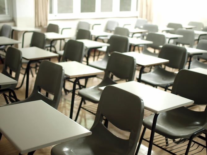 Empty classroom.