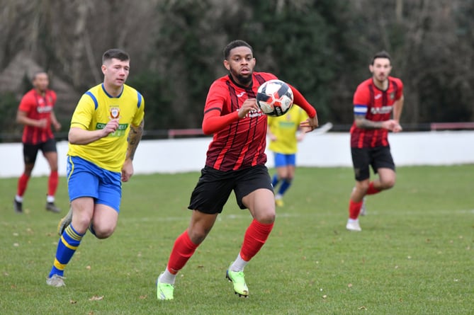 Marvin Orepo makes a run against Ringwood Town