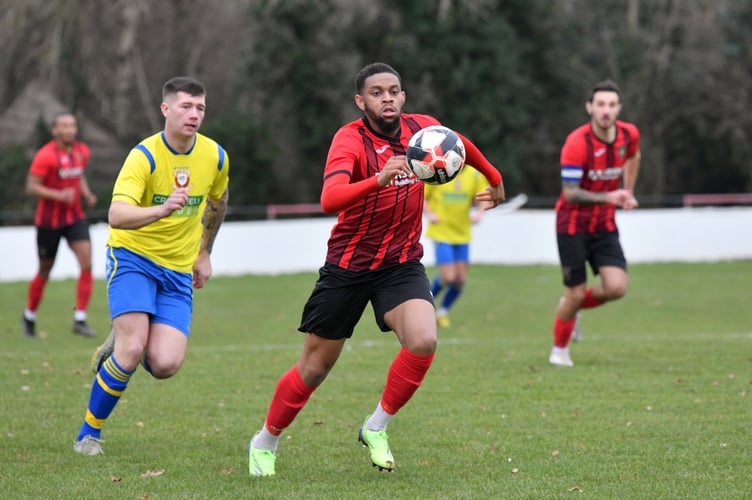Marvin Orepo makes a run against Ringwood Town
