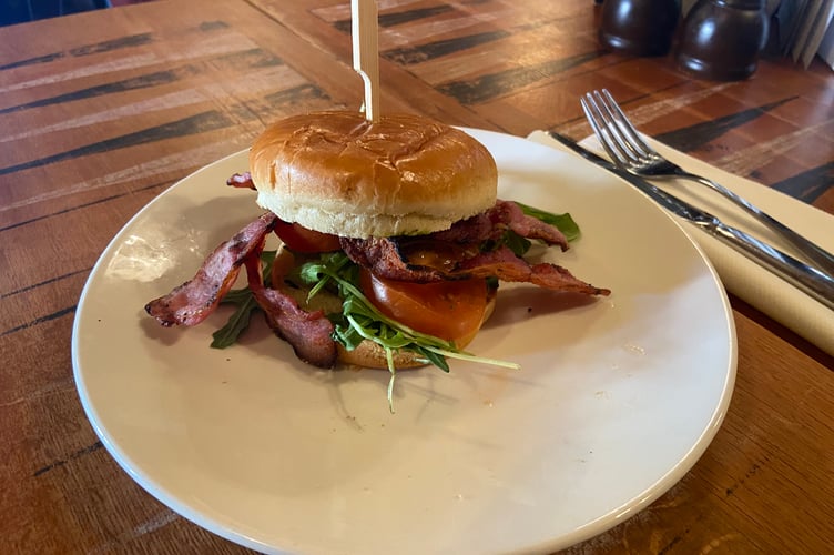 The Lost Boy's majestic smoked streaky bacon and avocado bun – other breakfast choices are available (but this is the best)!