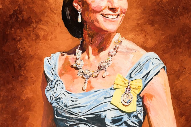 Oil painter Francis Salvesen's portrait of the Princess of Wales