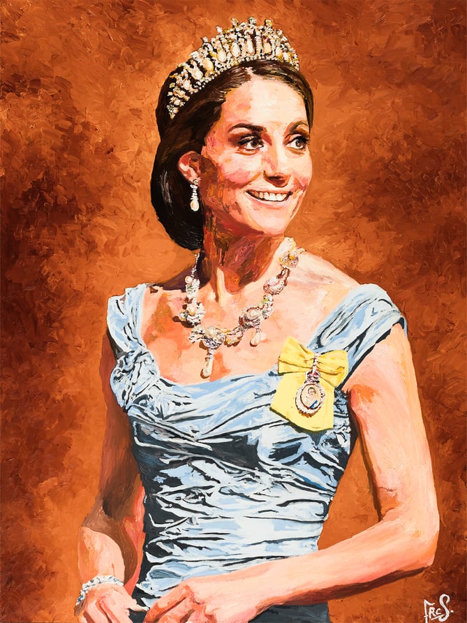 Oil painter Francis Salvesen's portrait of the Princess of Wales