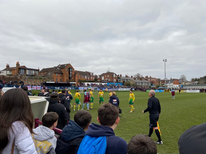 A big crowd watched Farnham Town beat Badshot Lea 2-1 on Saturday