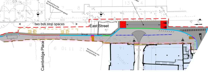 Crest Nicholson's original East Street bus stops proposal