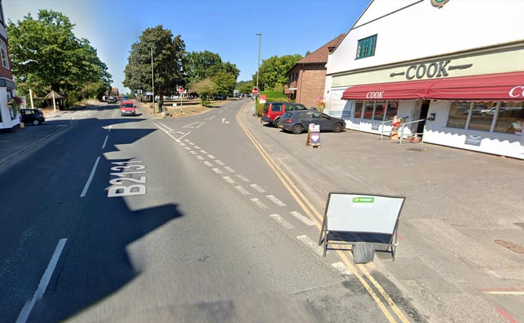 Farnham Lane's junction with Weyhill in Haslemere