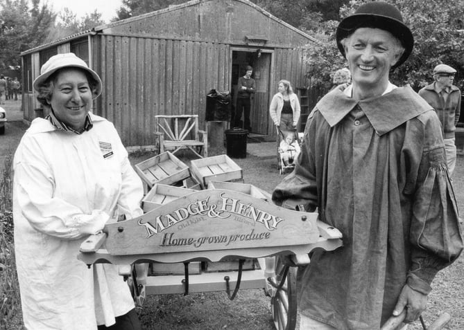 Rural Life Living Museum founders Henry and Madge Jackson on opening day, April 8, 1973