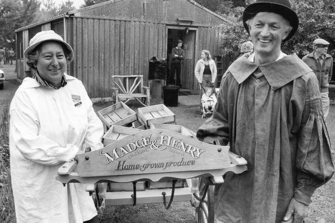 Rural Life Living Museum founders Henry and Madge Jackson on opening day, April 8, 1973