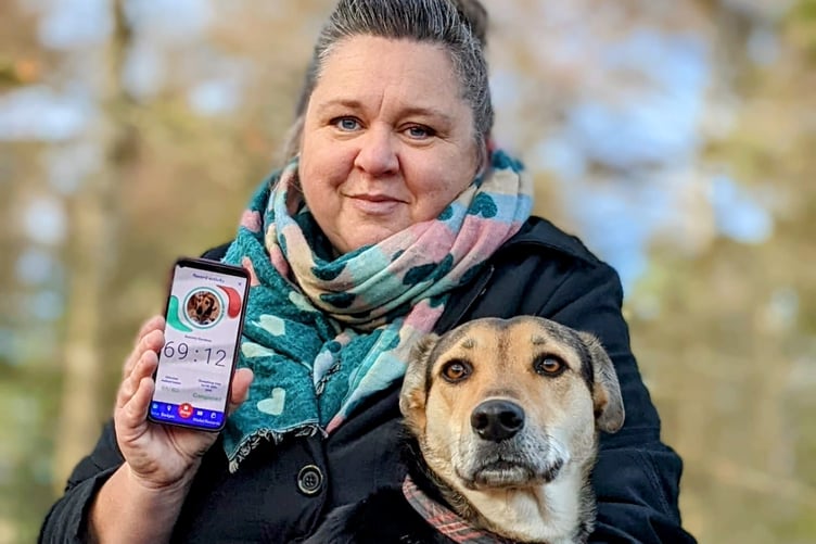 Gail Walters with her dog Dafni