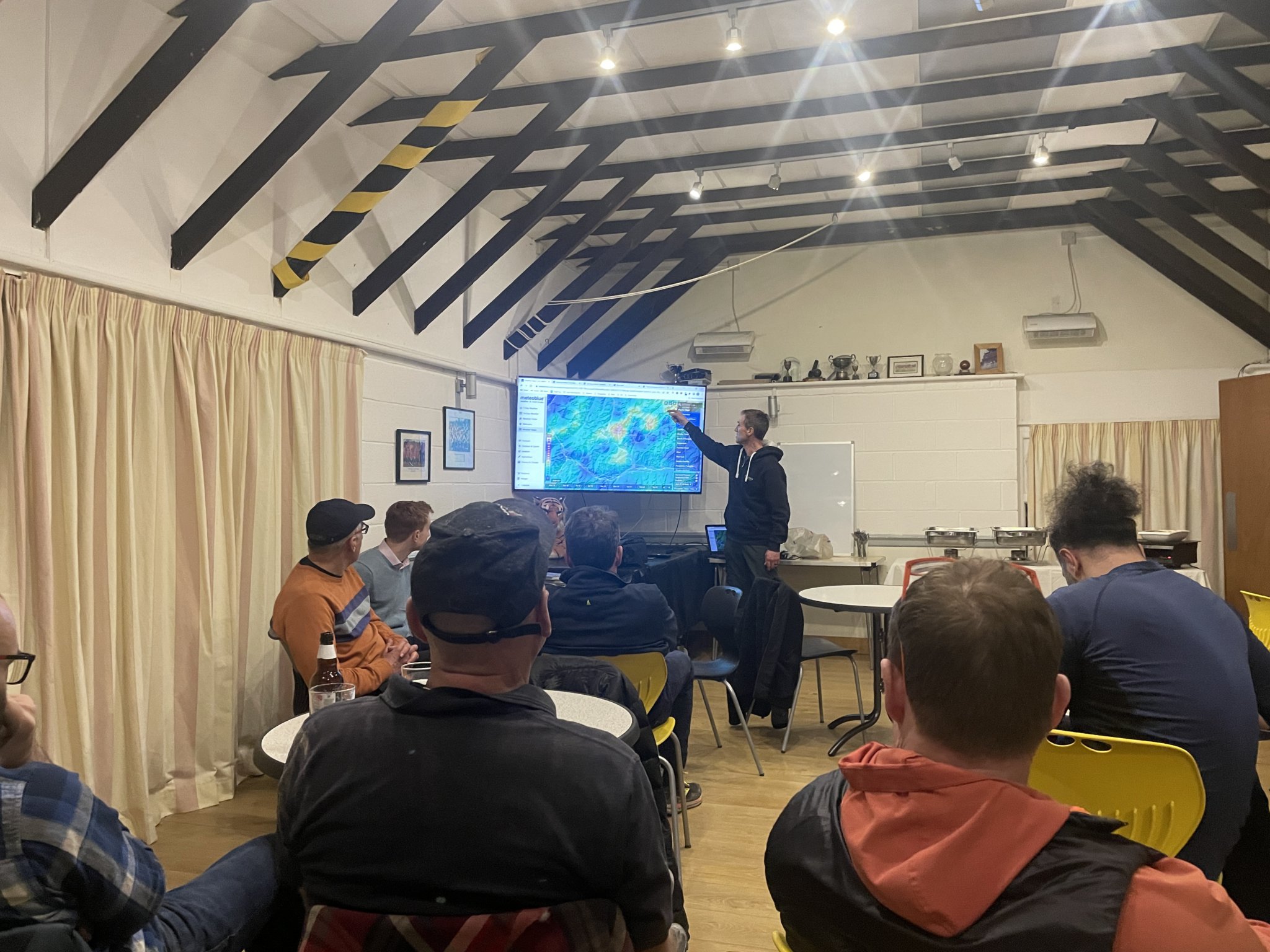 Robin Houghton discussing the finer points of local meteorology