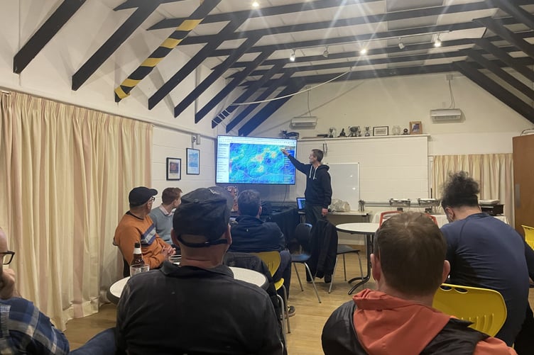 Robin Houghton discussing the finer points of local meteorology