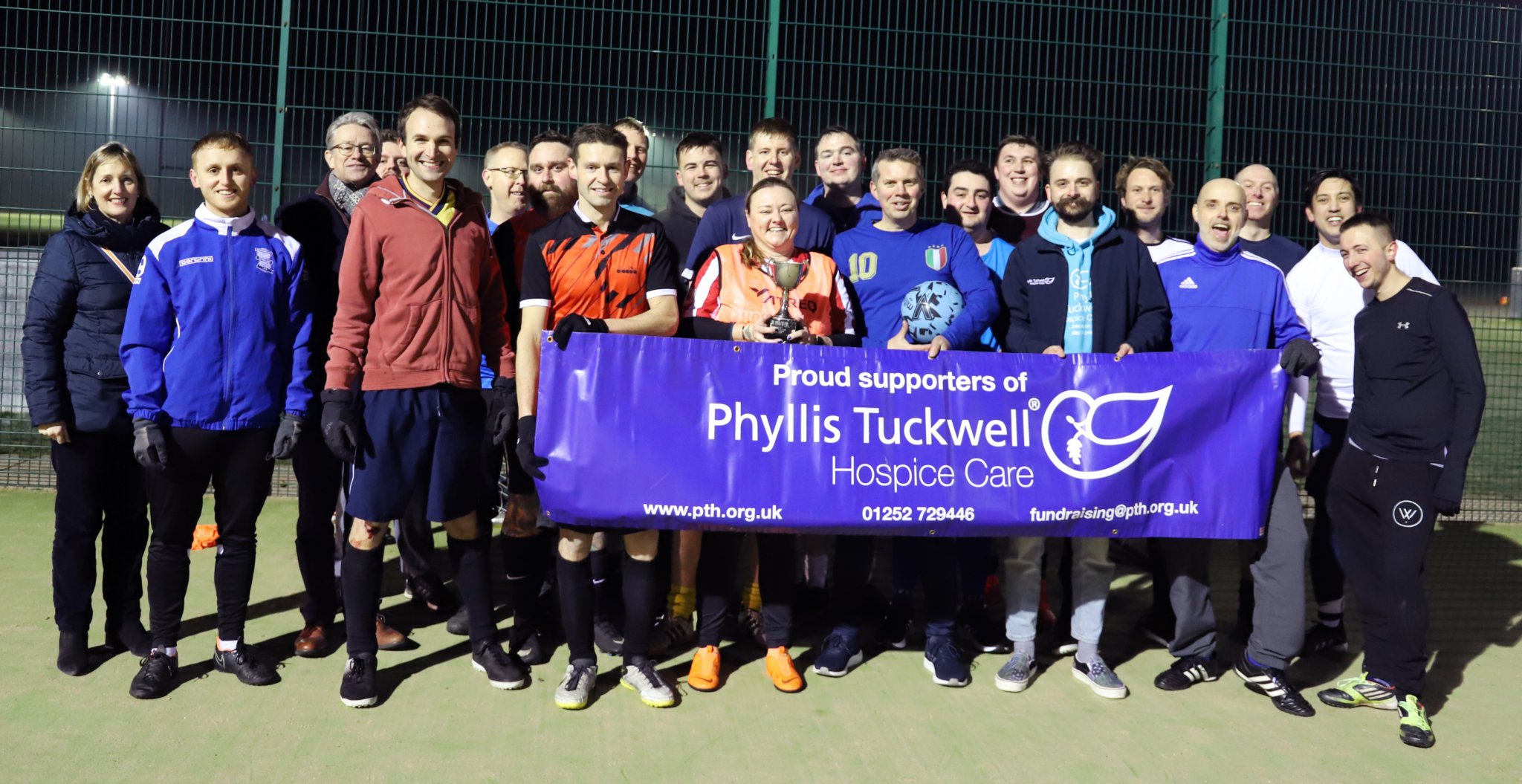 The charity football match raised £4,000 for Phyllis Tuckwell Hospice Care