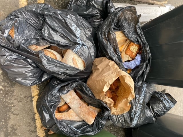 Bakery vows to cut waste after binning EIGHT BAGS of bread and cakes
