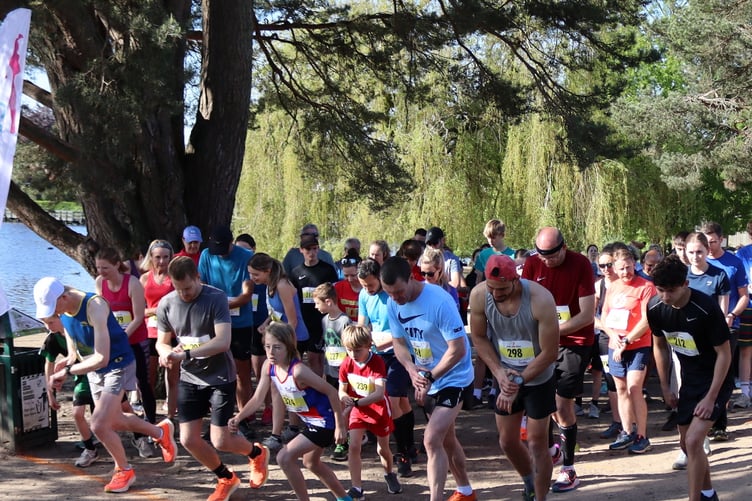 Runners line up for this year's Petersfield Heath 5km race
