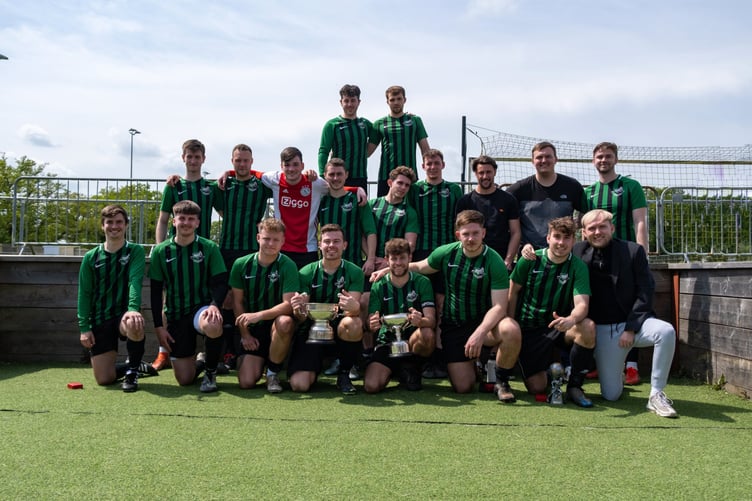 Farnham Spitfires with their two trophies
