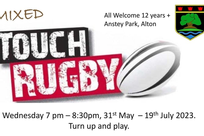 Alton Rugby Club are holding touch rugby sessions