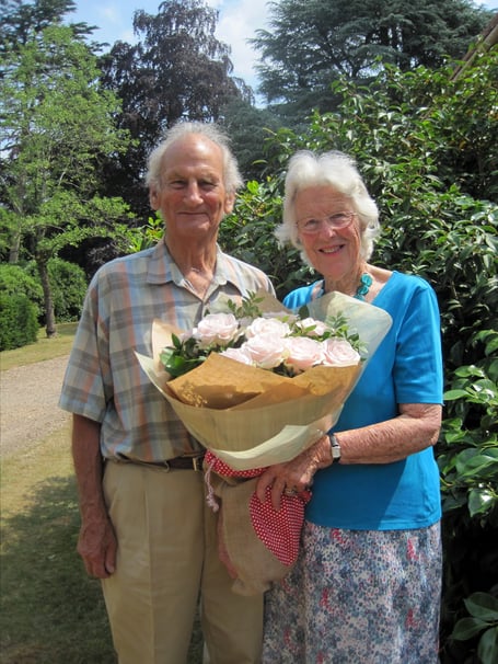 Mavis and husband Frank, who has himself headed up the church’s gardening team for a very long time                 