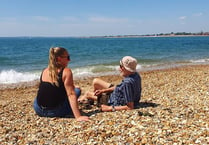 Shannon Court residents enjoy a beach day in Portsmouth