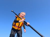 Six-year-old charity ace Dexter smashes 15-mile paddleboard challenge