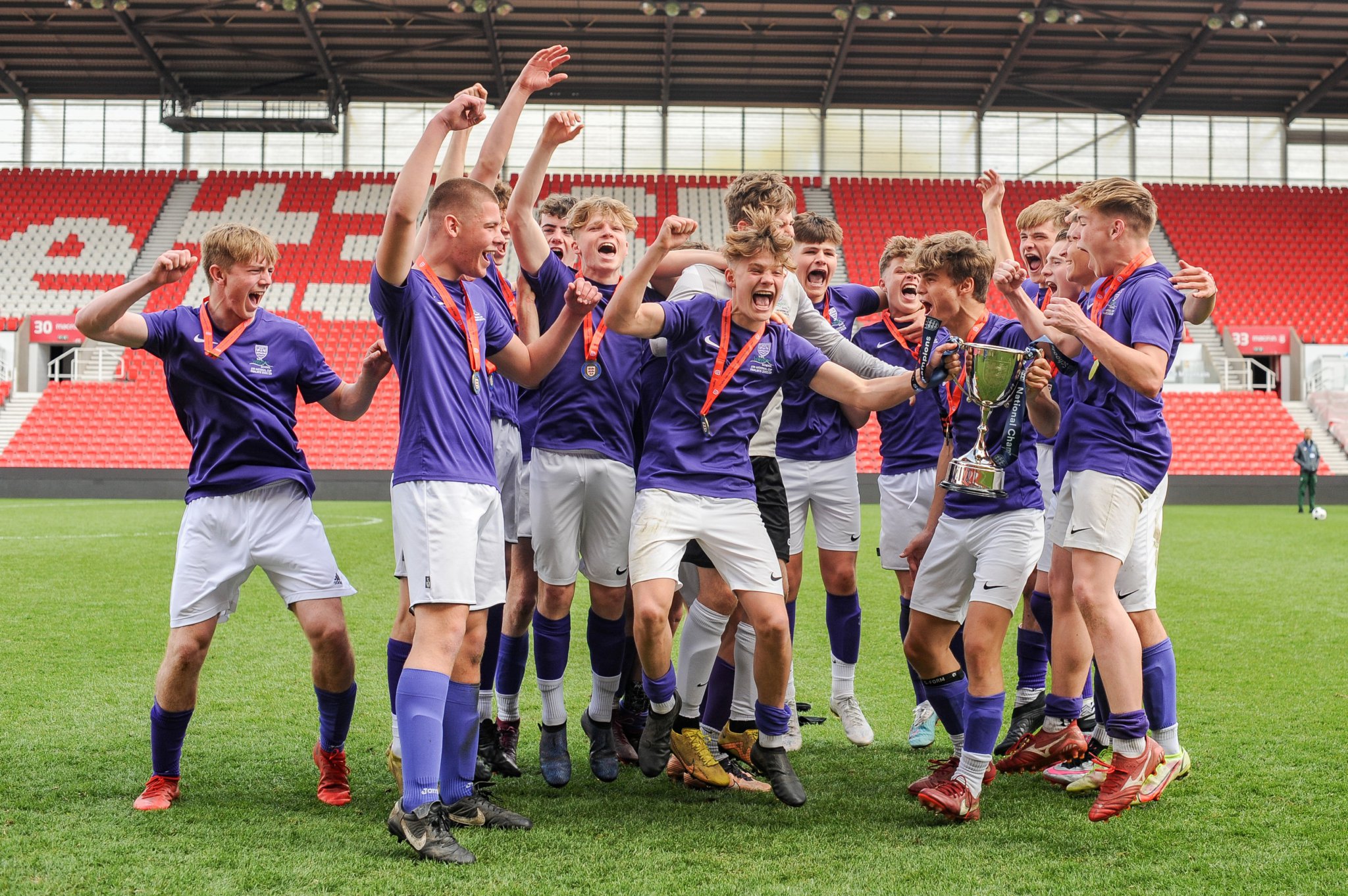 Weydon School’s under-16s win cup final at Stoke City’s Bet365 Stadium