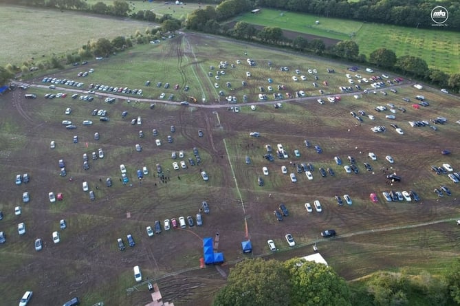 It is not the first time the Jalsa Salana site at Oaklands Farm has become a quag mire – this muddy scene was captured in 2021