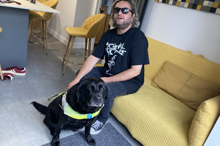 Matt Darkin and Guide dog