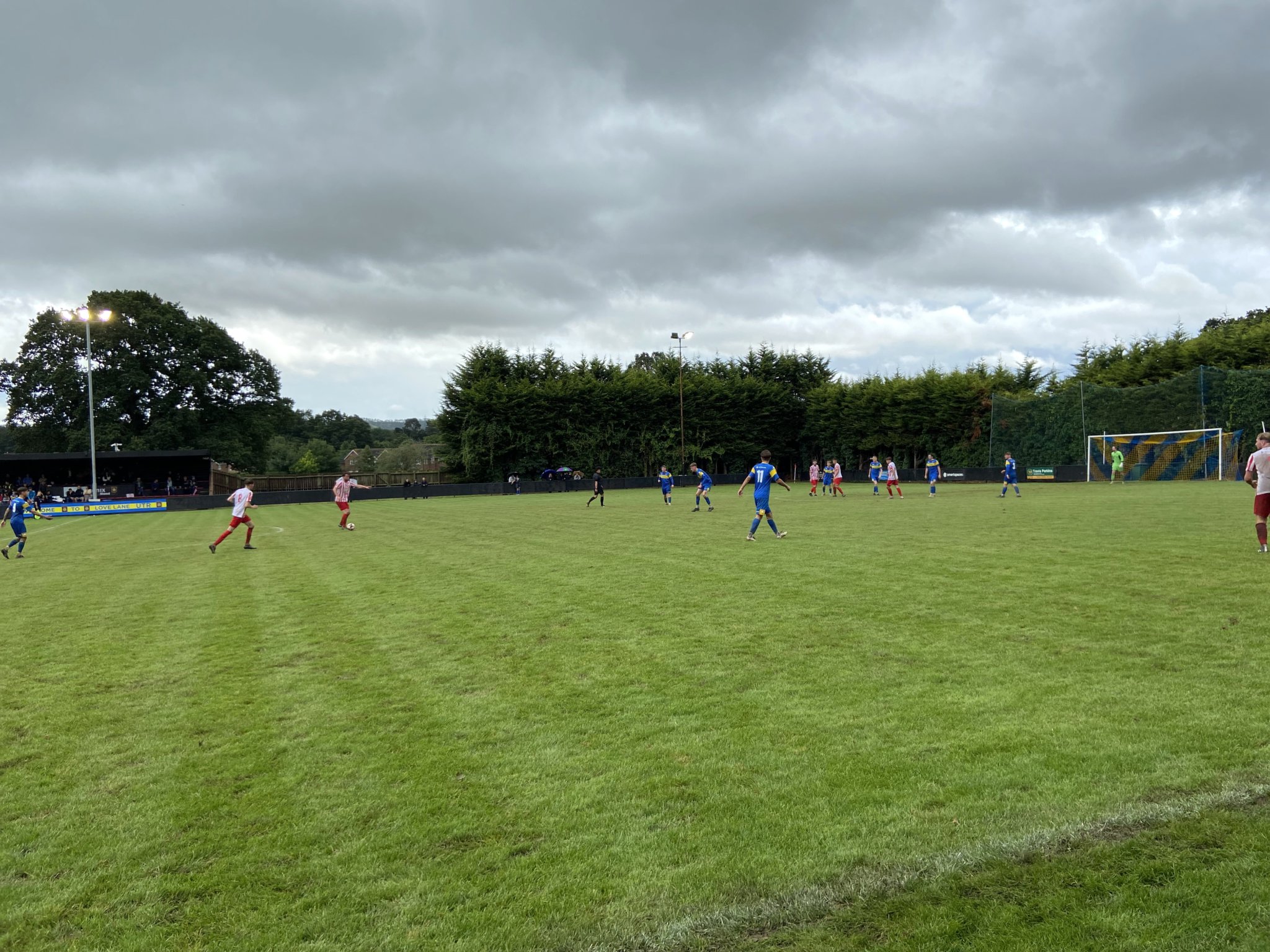 Action from Petersfield Town's 6-0 win against Lymington Town in the extra preliminary round of the FA Cup