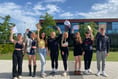 Teachers join in the GCSE celebrations at Bordon's Oakmoor School
