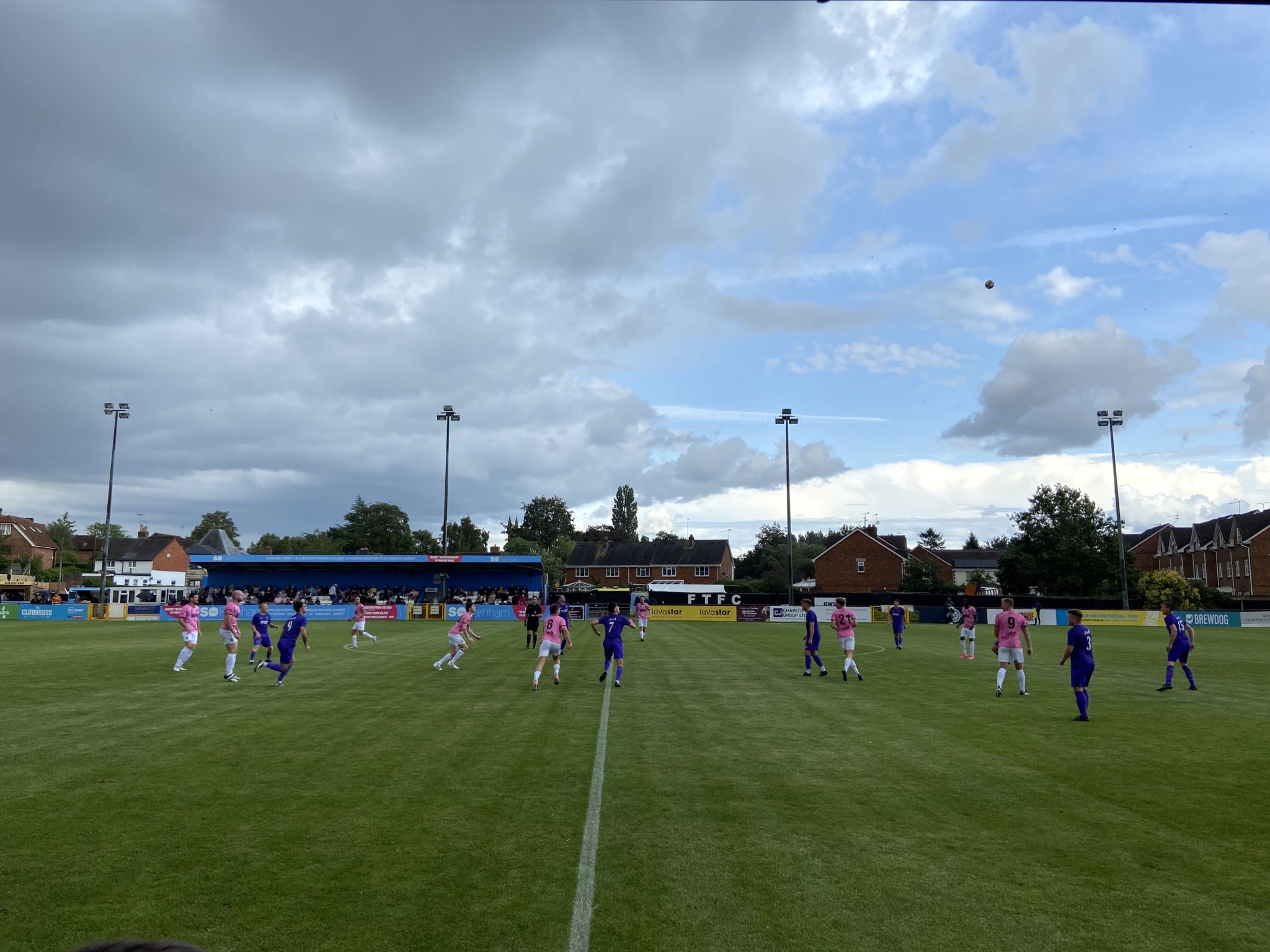 Action from Farnham Town’s 2-1 win against AFC Stoneham in the FA Vase