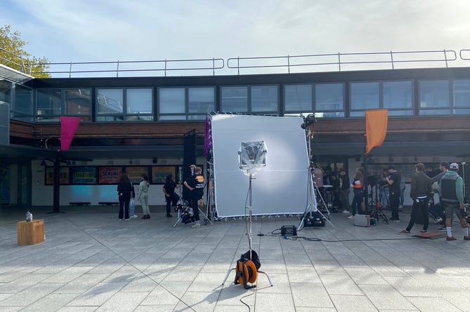 Filming underway at UCA Farnham