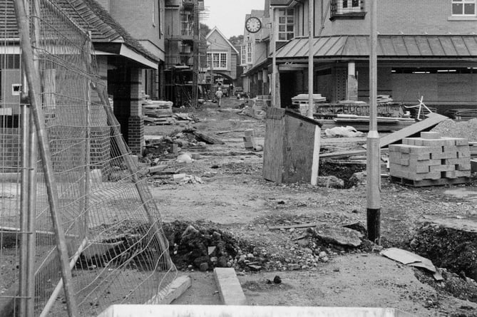 Petersfield's Rams Walk mid-construction in 1993