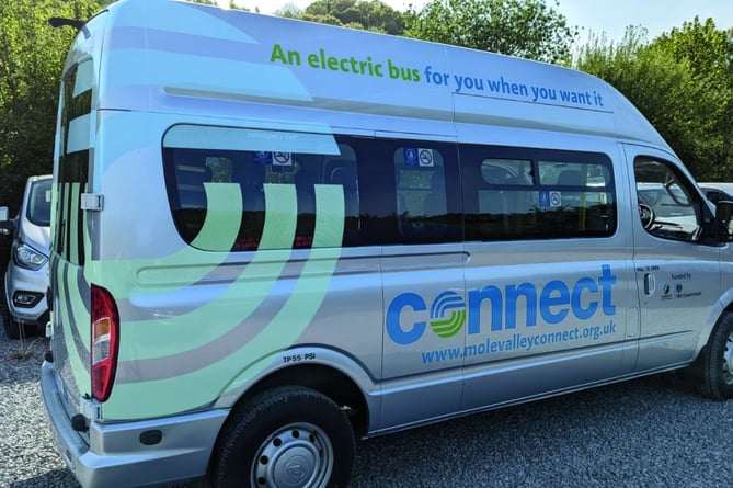 The first Surrey Connect bus has transported passengers on more than 20,000 journeys since launching last year