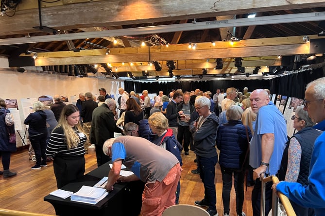 The Maltings was packed for Farnborough Airport's consultation drop-in