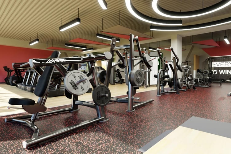 A CGI-generated image of Everyone Active’s new gym at Haslemere Leisure Centre