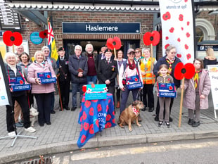 Poppy appeal launch: Get  a poppy from the Haslemere British Legion