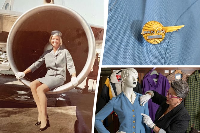 Eye-catching pieces from the stylish collection include Hannelore Nagel's iconic Pan Am uniform from her days as a hostess