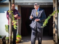 Royal opening for Roman garden and mosaic at Butser Ancient Farm