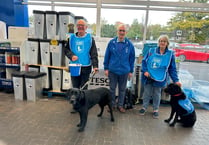 East Hampshire Guide Dogs get pawsome donations at Tesco