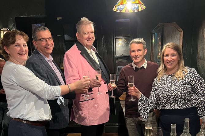 Farnham’s BID team toast their success at Jack & Alice wine bar in The Borough