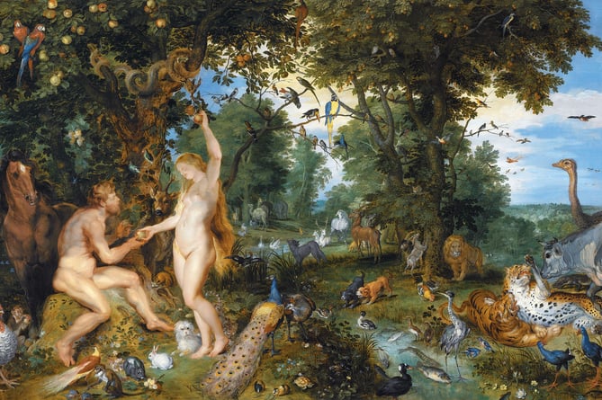 Depiction of the original sin by Jan Brueghel de Oude and Peter Paul Rubens