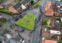 WATCH: Aerial footage of wreath laying at Liss Remembrance service