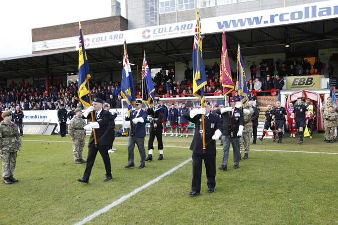 Aldershot Town marked Armistice Day before their 1-0 win against Kidderminster Harriers
