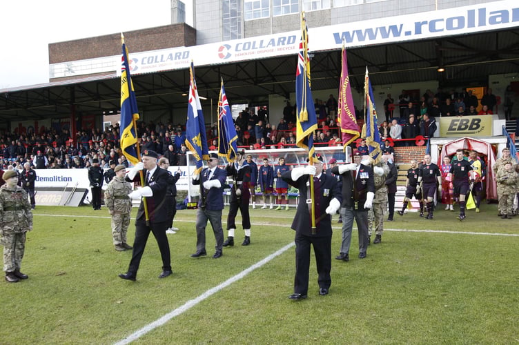 Aldershot Town marked Armistice Day before their 1-0 win against Kidderminster Harriers