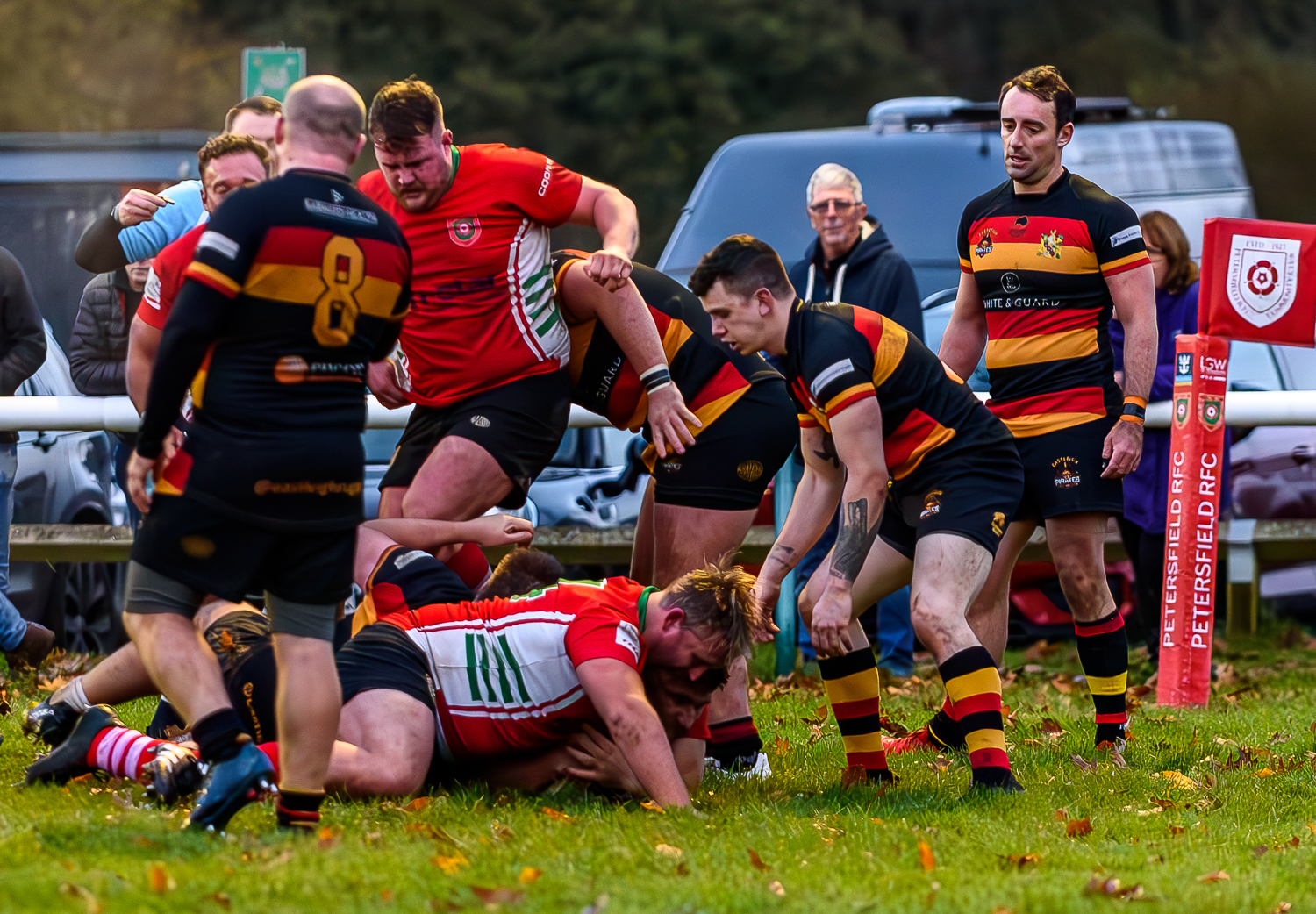 Nic Wilde scores Petersfield’s first try against Eastleigh