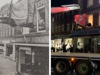 WATCH: Grand piano hoisted out of Petersfield flat by removal experts