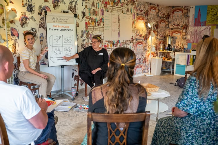 The Talking Teens course is provided in Farnham’s Space2Grow wellbeing garden