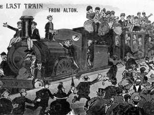 The last train from Alton – as seen in the 1900s...