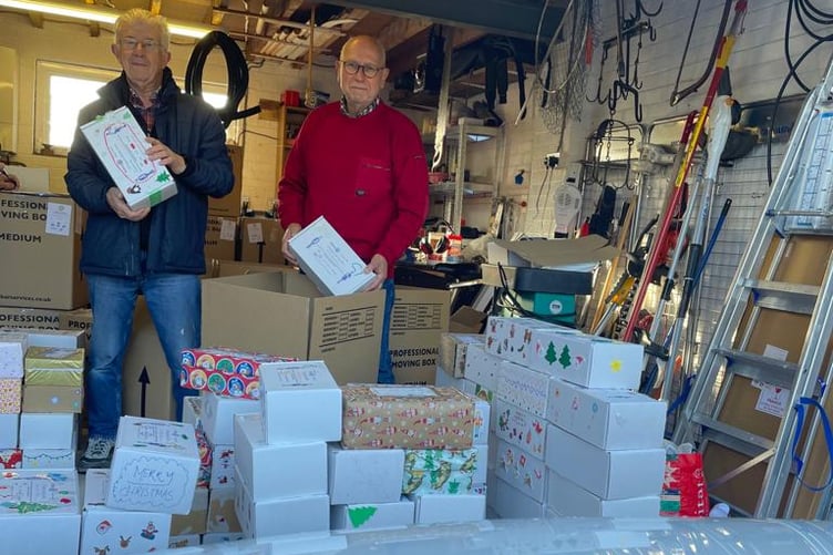 Alresford Rotary Club shoebox appeal.