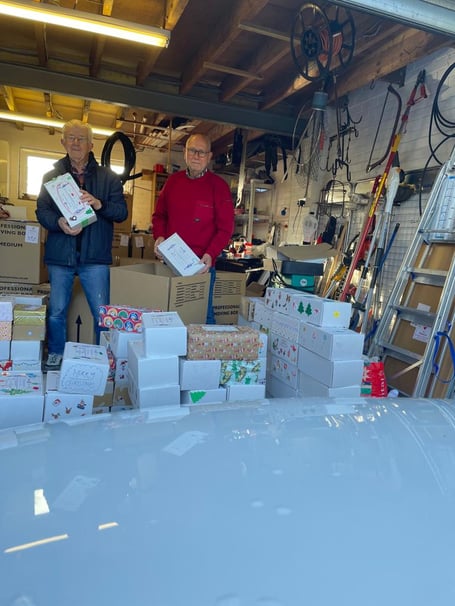 Alresford Rotary Club shoebox appeal.