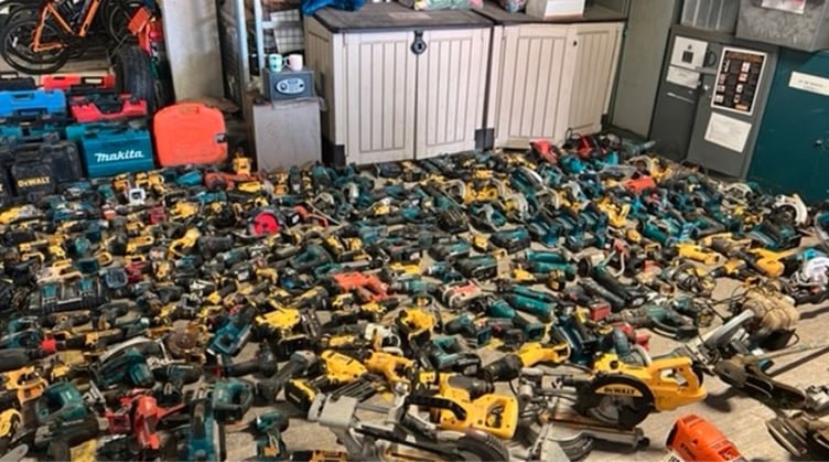 A vast stash of stolen tools have been recovered by Hampshire Constabulary